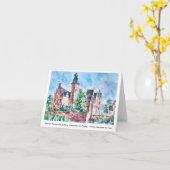 Carte KASTEEL WESTERVELT 1729 A. de Haen drawing. card   (Fleur jaune)