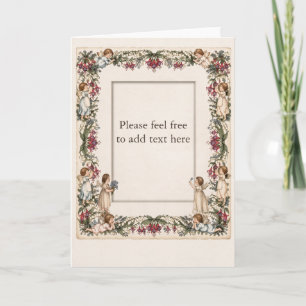 Carte Kate Greenaway Fuchsia Chérubins Muguet