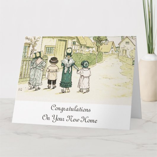 Carte Kate Greenaway : Sous la fenêtre Big Greeting Card (Devant)