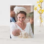 Carte Kate Middleton et Prince Louis (Fleur jaune)