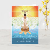 Carte Kateri Tekakwitha (Fleur jaune)