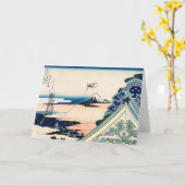 Carte Katsushika Hokusai - Asakusa Honganji temple, Edo (Fleur jaune)