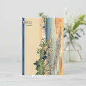 Carte Katsushika Hokusai Enoshima dans la province de Sa (Debout devant)