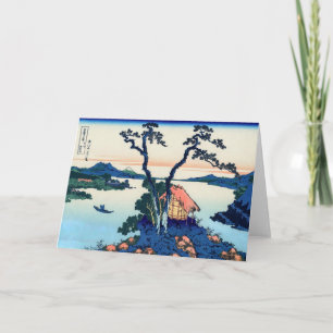 Carte Katsushika Hokusai - Lac Suwa dans la province de