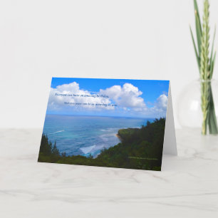 Carte "Kauai's Land's End #8" with poem