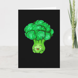 Carte Kawaii Broccoli Cute Légumes Légumes Veggie Fun Fo