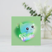 Carte Kawaii Cartoon Kitten (Debout devant)