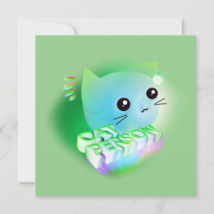 Carte Kawaii Cartoon Kitten