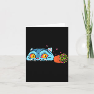 Carte Kawaii Demon Cat Drôle Anime Otaku Japonais 