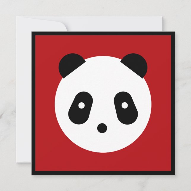 Carte Kawaii ~ Jote Panda Face (Devant)
