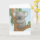 Carte Kawaii Koala (Fleur jaune)