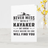 Carte Kayak Canoë Kayak Canoë Drôle Idée cadeau (Fleur jaune)