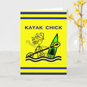 Carte Kayak Chick Designs & Things (Fleur jaune)