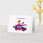 Carte Kayak On Car - Voici comment je roule ! (Fleur jaune)