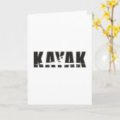 Carte Kayaking Canoë Canoë Canoë Drôle Idée cadeau (Fleur jaune)