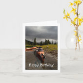 Carte Kayaking le Lapie ; Joyeux anniversaire (Fleur jaune)