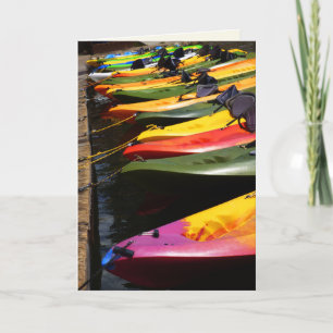 Carte Kayaks colorés, vierges à l'intérieur