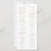 Carte Kayleigh Catholique Mariage Cérémonie de Messe Pro (Dos)