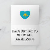 Carte Kazakhstan Drapeau patriotique Anniversaire (Intérieur)