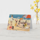 Carte Keansburg, NJ Swimsuit Beach Beautés (Fleur jaune)