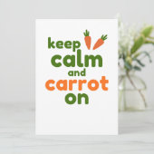 Carte Keep Calm and Carrot On (Debout devant)