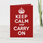 Carte Keep Calm and Carry (Devant)