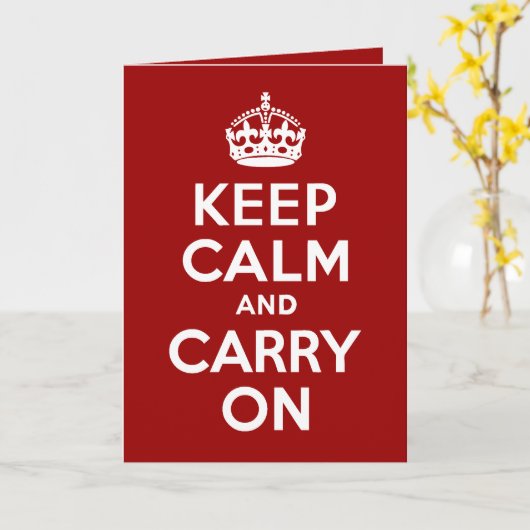 Carte Keep Calm and Carry (Fleur jaune)