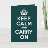 Carte Keep Calm and Carry (Devant)