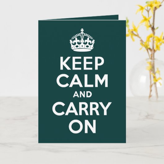 Carte Keep Calm and Carry (Fleur jaune)