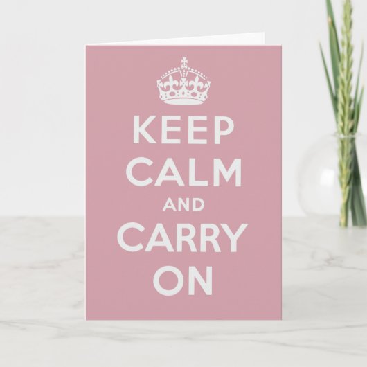 Carte Keep Calm and Carry (Devant)