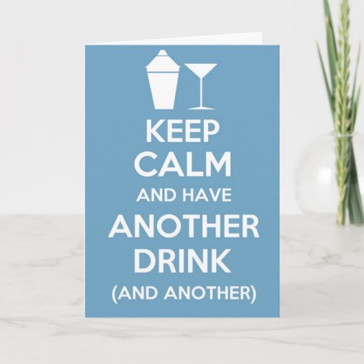 Carte Keep calm and carry on greetings card (Devant)
