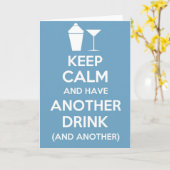 Carte Keep calm and carry on greetings card (Fleur jaune)