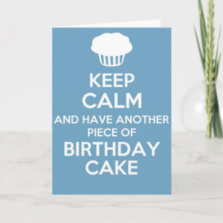 Carte Keep calm and carry on greetings card