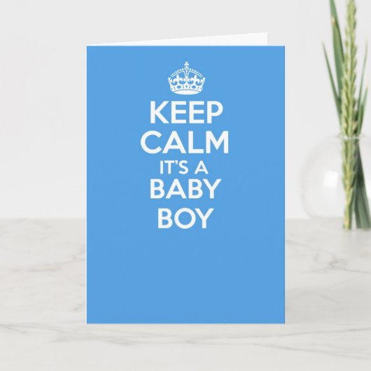 Carte Keep calm and carry on greetings card (Devant)