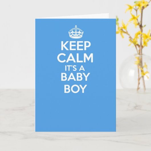 Carte Keep calm and carry on greetings card (Fleur jaune)