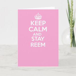 Carte Keep calm and carry on greetings card