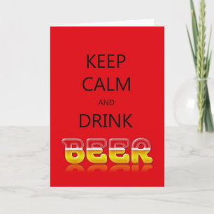 Carte Keep calm and drink beer