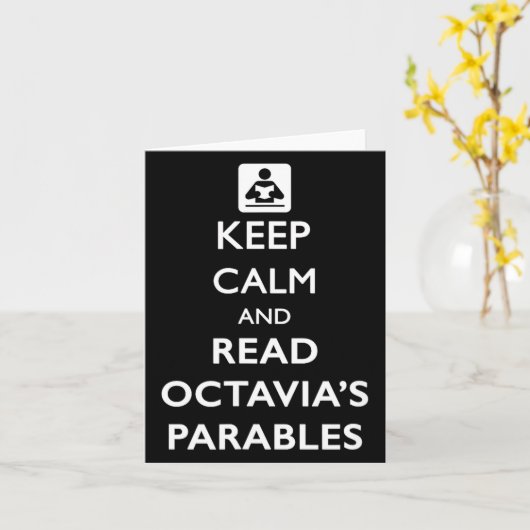 Carte Keep Calm And Read Parables (Fleur jaune)