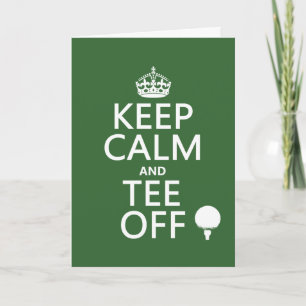Carte Keep Calm and Tee Off - Golf presents, tous colors