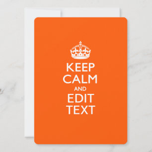 Carte KEEP CALM PERSONNALISÉ ET Éditer du texte sur oran