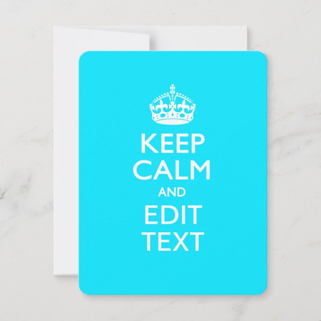 Carte KEEP CALM PERSONNALISÉ ET modifier le texte sur Pe (Devant)