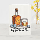 Carte Keep Your Bourbon Closer Card (Fleur jaune)