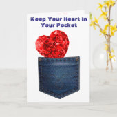 Carte Keep Your Heart In Your Pocket (Fleur jaune)