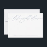 Carte Keepsaké à la date bleue Idées nocturnes<br><div class="desc">Ces cartes magnifiquement conçues offrent un moyen unique pour les invités mariages de partager leurs idées de dattes préférées avec la mariée et le marié. Idéales pour ajouter une touche personnelle à votre journée spéciale, ces cartes assurent des gardiens chéris pour le couple heureux. Parfait pour les réceptions de mariage,...</div>