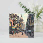 Carte Keepsaké Souvenir pour le centre-ville de Kolkata, (Debout devant)