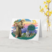 Carte Keeshond (#2) (Fleur jaune)