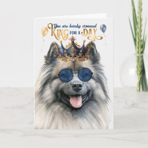 Carte Keeshond chien roi pour jour drôle anniversaire