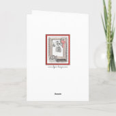 Carte Keeshond Noël hiver fenêtre Peinture Chien Art (Dos)