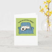 Carte Keeshond "race non sportive" (Fleur jaune)