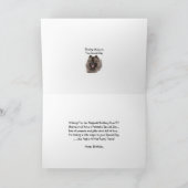 Carte Keeshond sur le joyeux anniversaire blanc de (Intérieur)